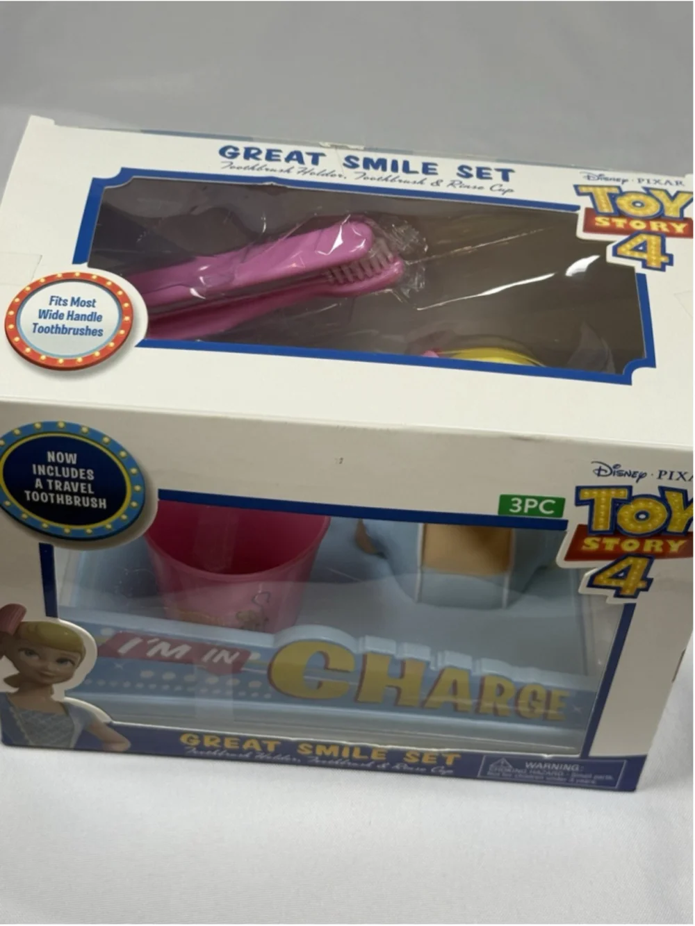 Toothbrush Holder Rinse Cup Set Disney Pixar Toy Story 4 I’m in Charge NEW